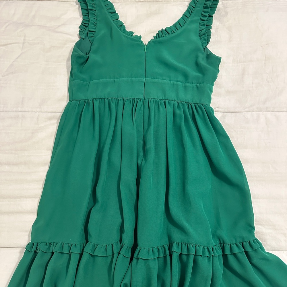 XXJ Green Ruffled Mini Dress - Picture 3 of 3